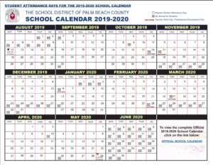 Palm Beach County School Calendar