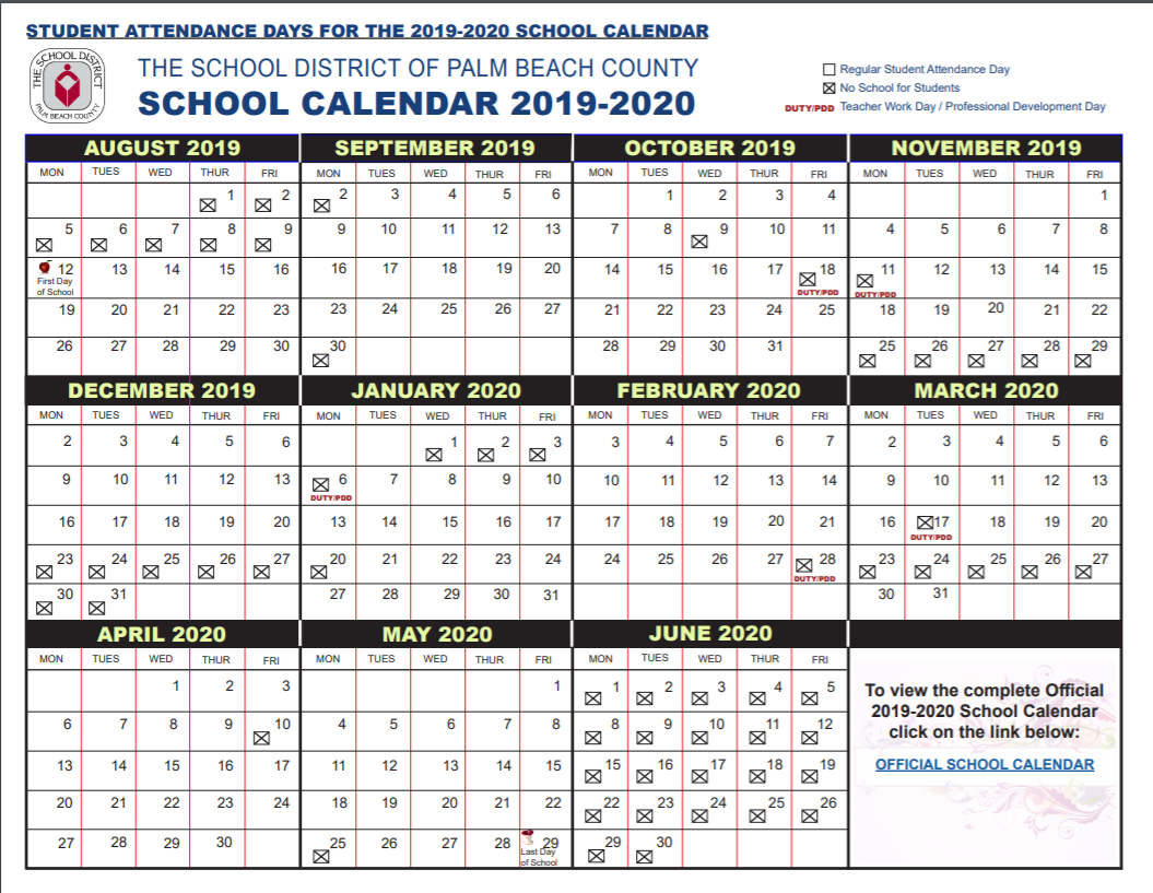 Palm Beach County School Calendar 2025 25