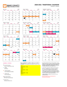 Wake County Public School Calendar County School Calendar
