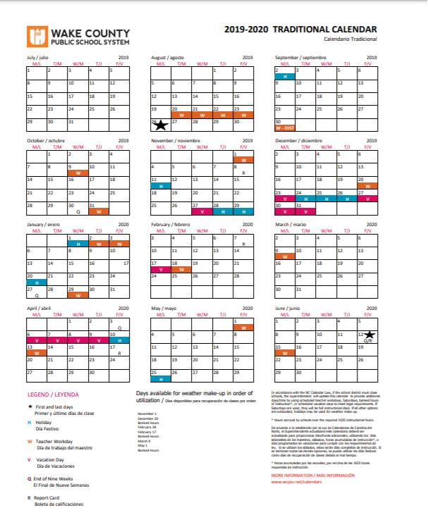 Wake County School Calendar 2021 2022 Important Update
