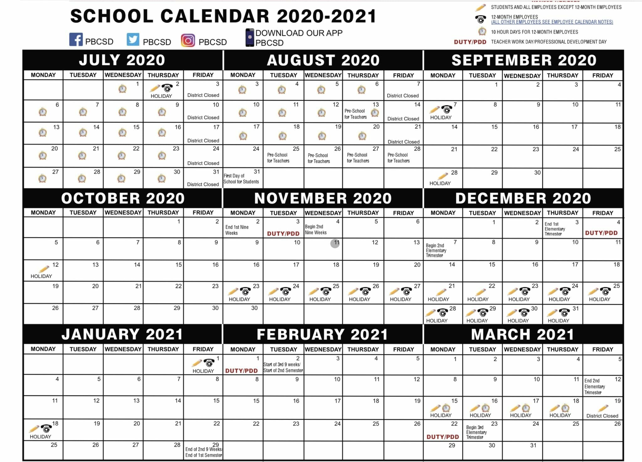 Broward County Public School Calendar 2021 | County School Calendar