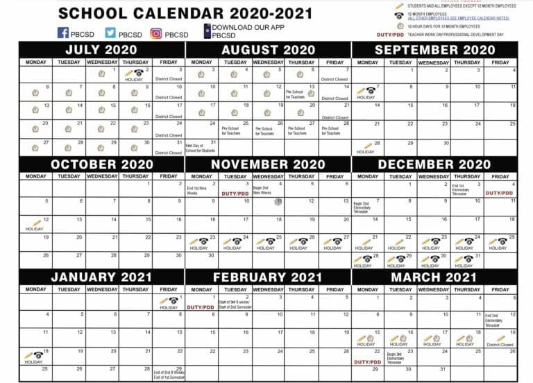 Broward County Public School Calendar 2021 County School Calendar Broward County Public School Calendar 2021 County School Calendar