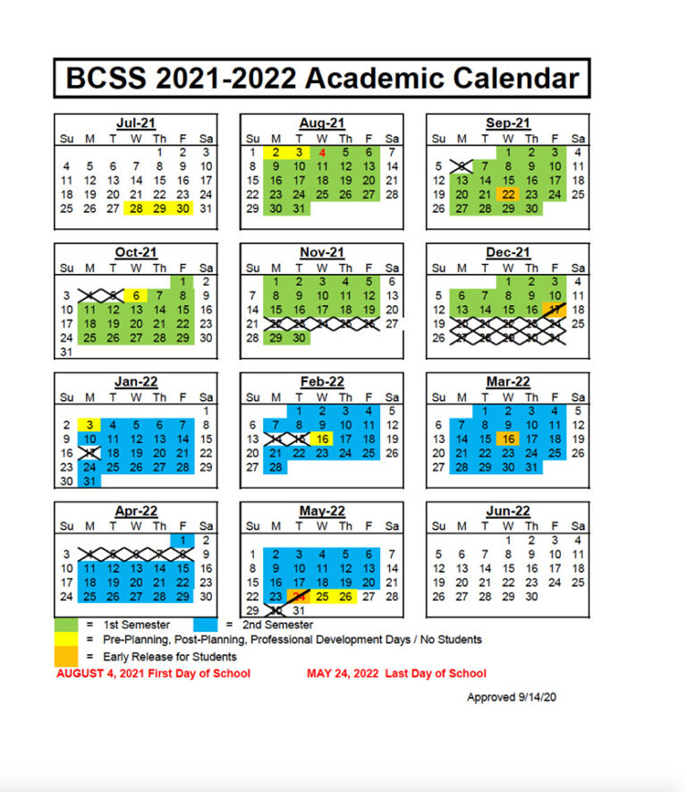 Bartow County School District Calendar School County Calendar