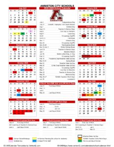 Anniston City School Calendar 2025