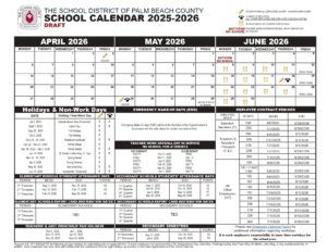 Palm Beach County Public Schools Calendar